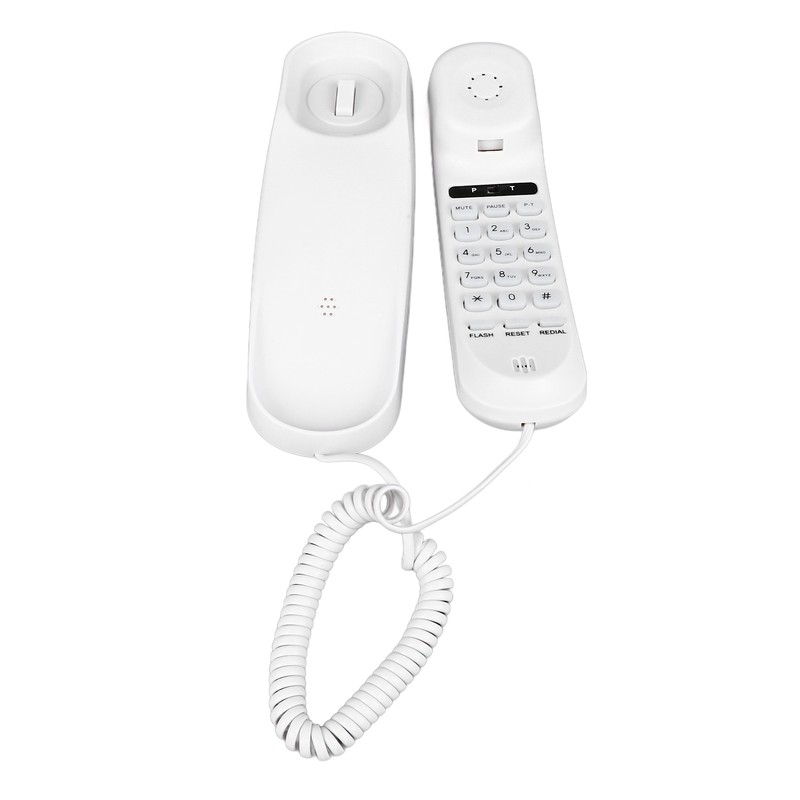 Wall Mountable Telephone Multifunctional Clear Sound Corded Landline Phone for