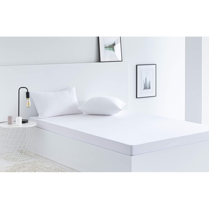 Todocama Mattress Protector, Cotton, White, Cama 80 x 190/200 cm