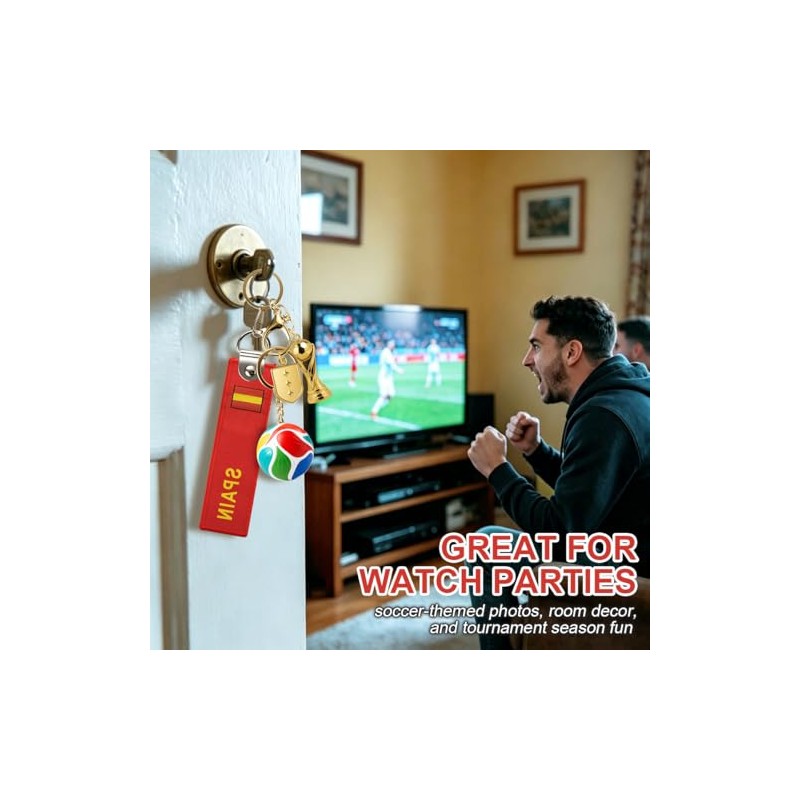Soccer Keychain Set - 4PCS World Cup Inspired Accessories