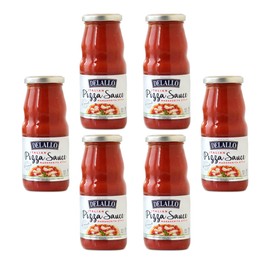 DeLallo Cherry Tomato Pizza Sauce, 12.7 oz. Jar, (6 Pack), Made in Italy, All Natural, Margherita-Style