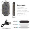 Chemini Car LED Lights Interior Ice Blue USB Chargeable LED