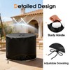 Rilime Fire Pit Cover,30 x 25 Inch Round Propane Firepit
