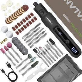 3.7V Cordless Rotary Tool Kit LED Ring Work Light, 2.0Ah Li-ion Battery 5 Speed 70 Accessories Portable:_Red-3.7v