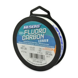 HI-SEAS 100-Percent Fluorocarbon Leader, Clear, 25-Yard/60-Pound
