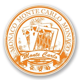 2 x 10cm Monaco Monte Carlo Vinyl Sticker Laptop Car Travel Luggage Tag #5938 (10cm x 10cm)