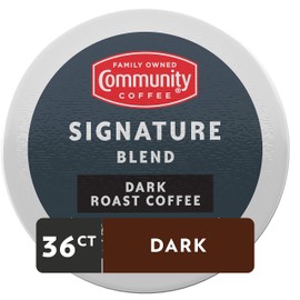 Community Coffee Signature Blend, Dark Roast Coffee Pods, Compatible with Keurig 2.0 K-Cup Brewers, 36 Count (Pack of 1)
