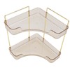 2 Tier Corner Bathroom Countertop Organizer Space Saving Easy Assembly
