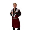 Western F.a.s.h.i.o.n Deluxe Medieval King Costume, Burgundy Velvet Robe with