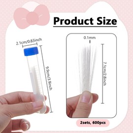 NBEADS 600 Pcs Animal Whiskers for Crafts Needle Felting, 2.79inch Long White Simulated Animal Whiskers Plastic Craft Animal Beards for Cat Mouse Rabbit