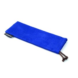 Calabria C-347 Soft Drawstring Eyeglass Pouch Blue Chamois Men Women Cloth Eye Glasses Bag Sunglass Holder Screen Lens Clean