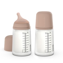 Suavinex Zero Zero Anti Colic Baby Bottle, No 1 Spanish Baby Bottle Brand, Minimizes Bottle Rejection & Nipple Confusion, Perfect for Breastfeeding Babies, Medium Flow, 2 Pk 9 oz, Medium