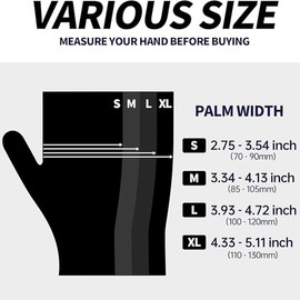 Jointown Disposable Medical Synmax Vinyl Exam Gloves- 4 mil Safty Glove 1000pcs - Latex-Free & Powder-Free - SGBE 8002, Medium (Case of 1000, Black)
