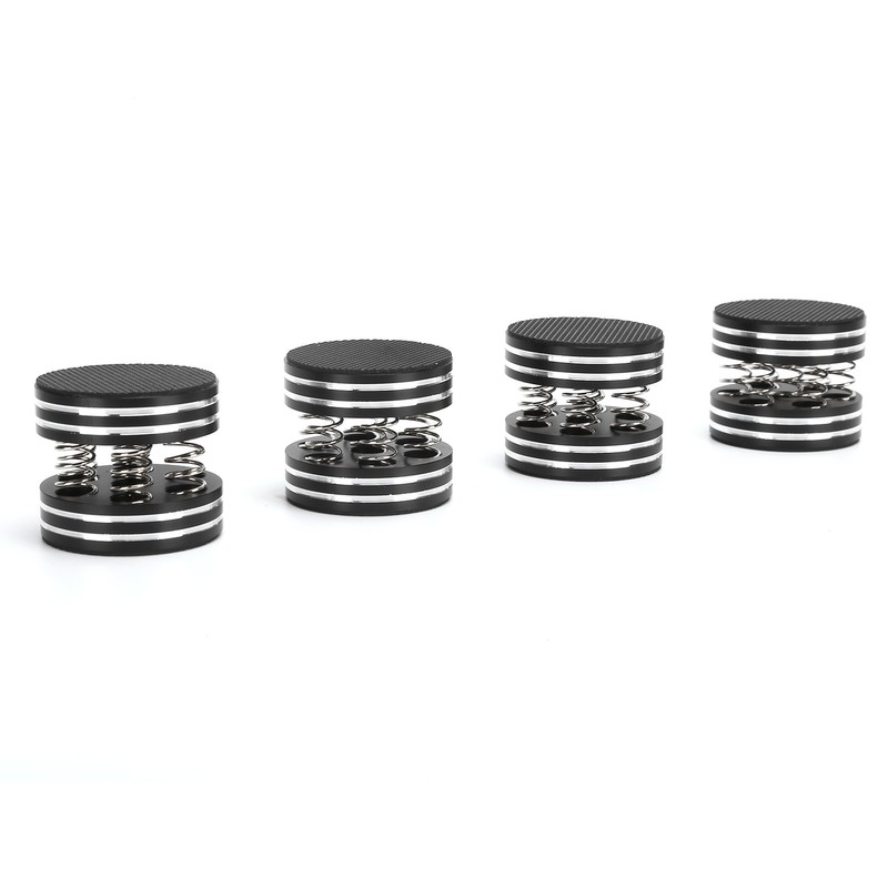 4PCS Spring Speaker Spikes Sound Dampening Feet for HiFi Amplifier/Speaker/Turntable/PlayerBlack