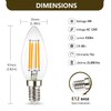 YIMILITE B11 E12 LED Candelabra Bulbs 4W(40 Watt Equivalent) 2700K
