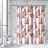 Aperturee Cowgirl Bowknot Shower Curtain Set 72x72inch Pink Boots and