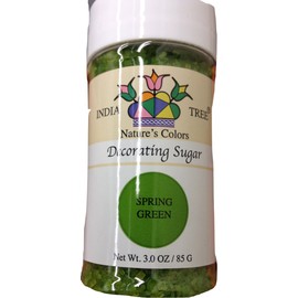 INDIA TREE Decorating Sugar Green, 3 OZ