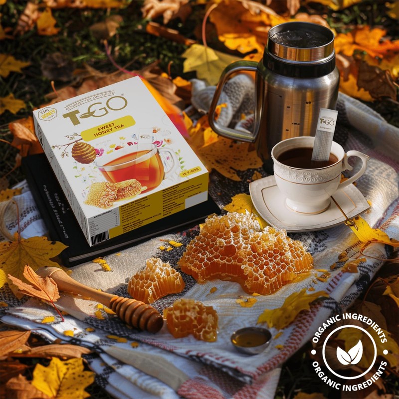 T-Go Sweet Honey Tea Organic Herbal Black Tea Bags Immunity