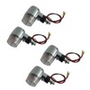 Bike Parts Center 31-38-03 Round Plated Turn Signals Universal Clear