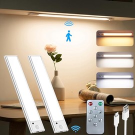 Luz Led con Sensor de Movimiento, Luces para Debajo del Clóset Recargables (2pcs)