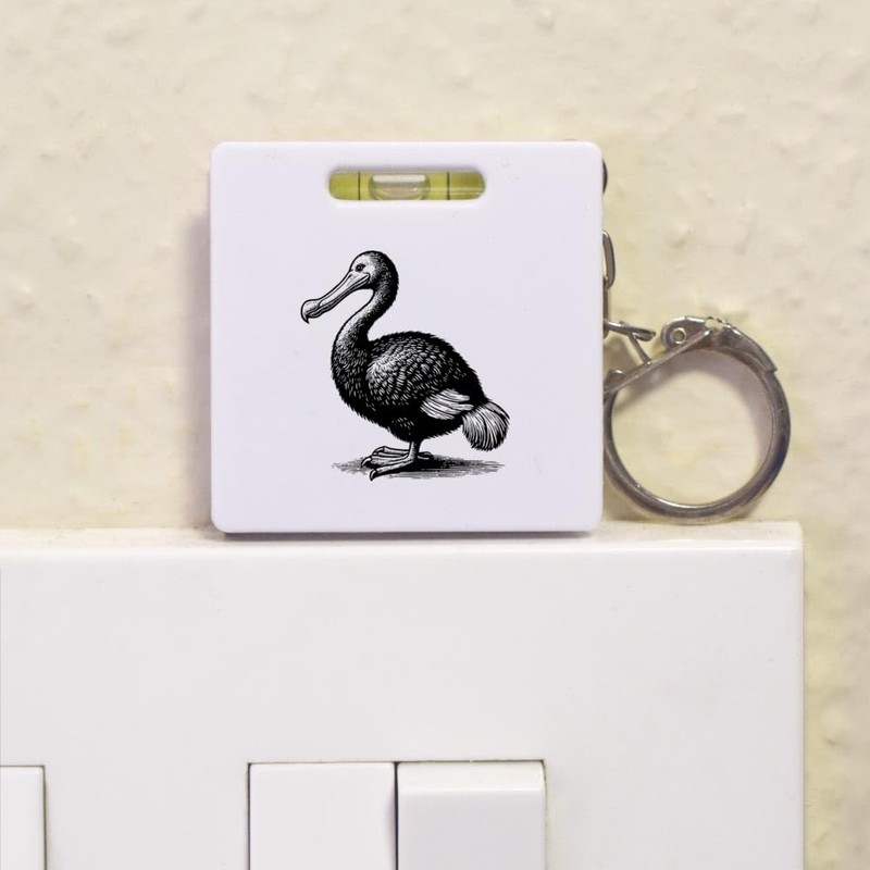 Azeeda 'Dodo Bird' Keyring Tape Measure/Spirit Level Tool (KM00038458)