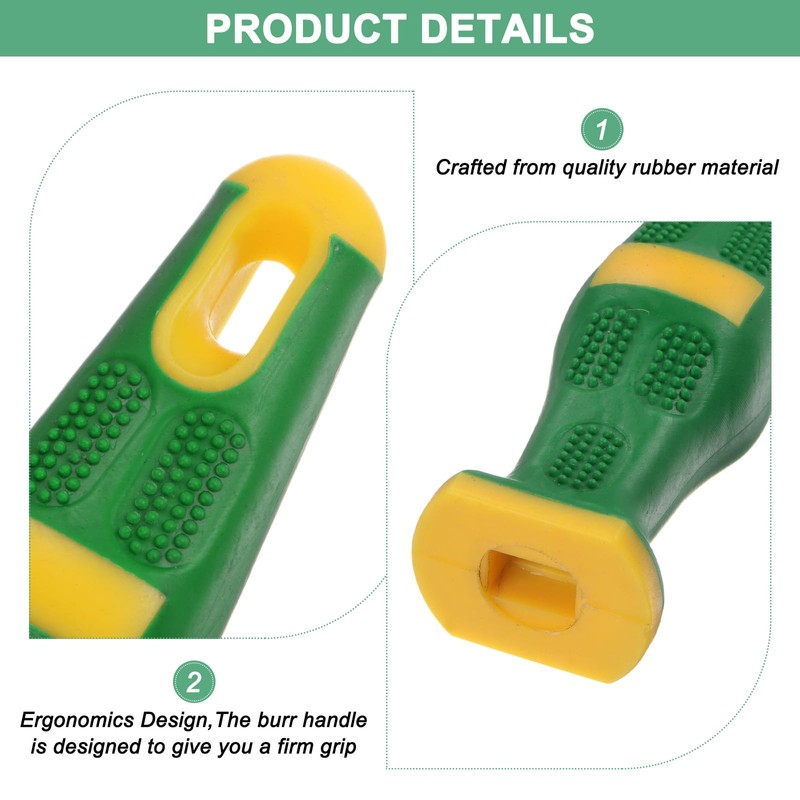 M METERXITY 3-Pack Rubber File Handle, 4.33 Inch Ergonomics Medium