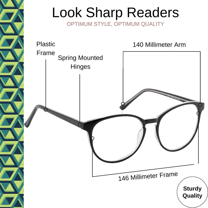 OPTIMUM OPTICAL Blue Light Filtering Scratch-Resistant Lens Round Frame Magnifying