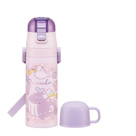 スケーター(Skater) 子供用 ステンレス 水筒 2way 直飲み 470ml コップ飲み 430ml 子供に優しい軽量タイプ みいるか 女の子 保温 保冷 waterbottle スポーツボトルキッズ こども 水瓶 SKDC4-A