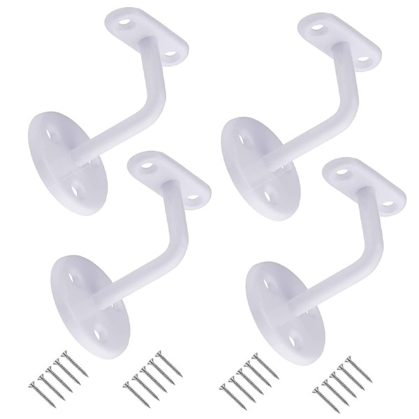 TERF® Set of 4 Heavy Duty White Stair Handrail Brackets