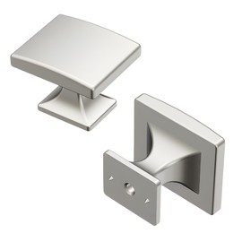 Hickory Hardware 10 Pack Solid Core Kitchen Cabinet Knobs, Luxury Cabinet and Dresser Knobs, Handle Pulls for Doors & Drawers, 1-7/16 Inch, Satin Nickel, Forge Collection