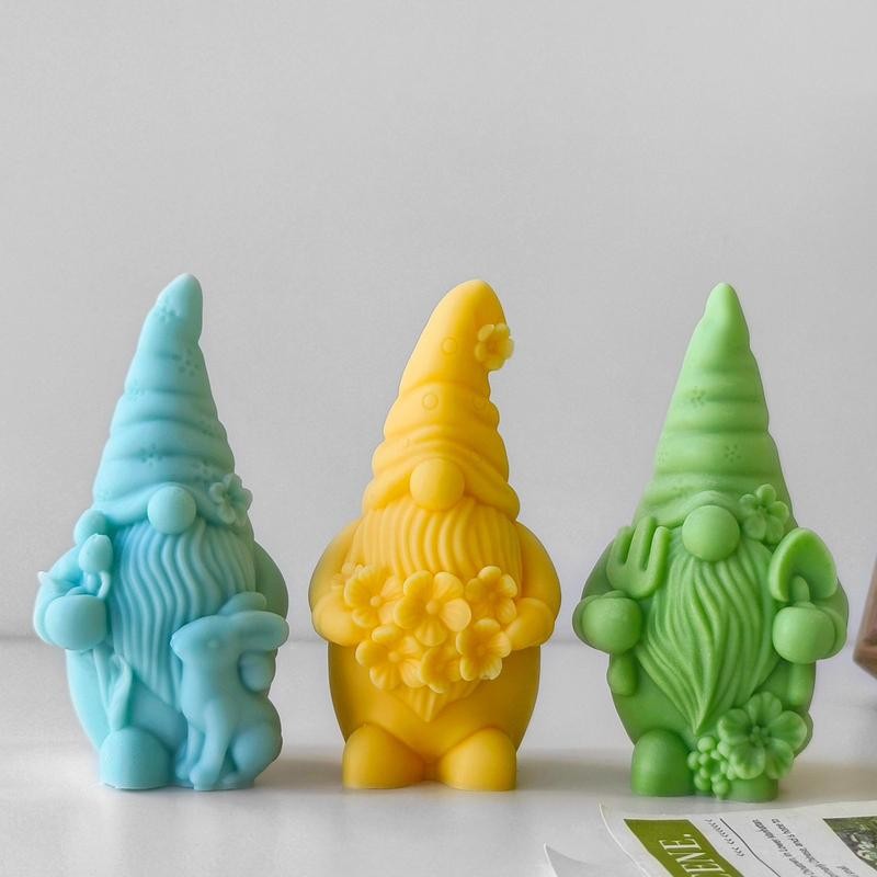 Gnome Design Silicone Mold, 1 Count DIY Candle Mold, Soap