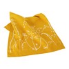 Mustard Linen Tea Towel, hand printed with hedgerow flowers. This
