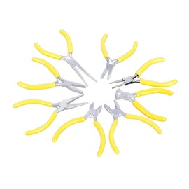 Gadpiparty 8Pcs Mini Plier Durable Needle Nose Pliers for Jewelry Making Craft Projects and Repair with Comfortable Grip and Spring Loaded Design