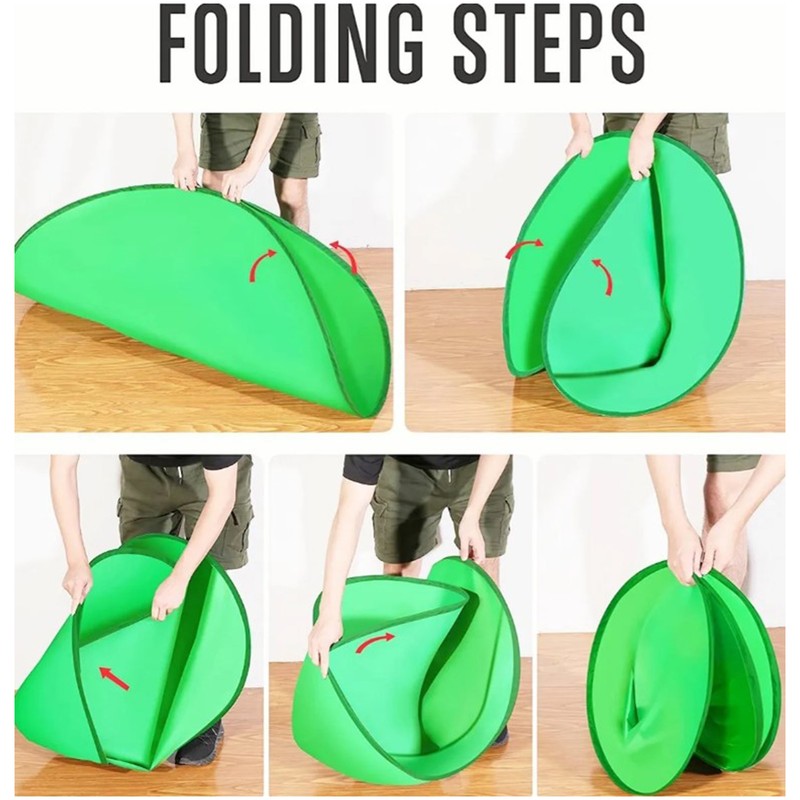 Collapsible Webcam Background Photography Chromakey Green Chair Green Screen Backdrop
