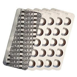 harren24 Photometer Test Tablets Chlorine DPD1, DPD3, Active Oxygen DPD4, pH Value Phenol Red, Alkalinity M, CYA, Poollab Water Tester 50x 100x 250x 500x (DPD 3 – Total Chlorine, 50 Tablets)