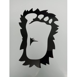 Furry Bigfoot Footprints- 8.5 inch (21.59 cm) Long and 5.5 inch (13.97cm) Wide. Decals Pack of 8 (4 Pairs) for Walls, Floor Bigfoot Footprints.