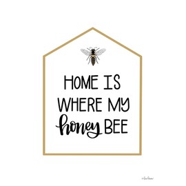 ArtDirect Home is Where My Honey Bee 15x18 Gallery Wrapped Canvas Museum Art by Larson, Lisa