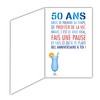 50th Birthday Card - Men Collection Wine Reading Books Sunglasses