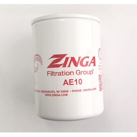 ZA AE-10 - Zinga Spin on Filter 10 Micron 1'' - 12 Threads 3.8'' Diameter 5.8'' Tall.
