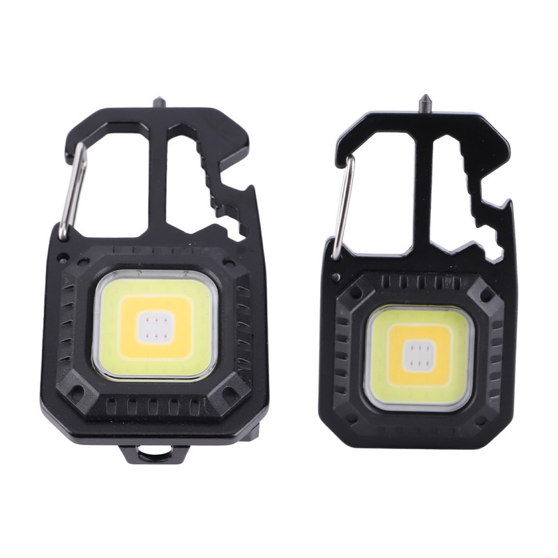 2 Pcs Keychain Work Light High Bright Mini COB Lamp