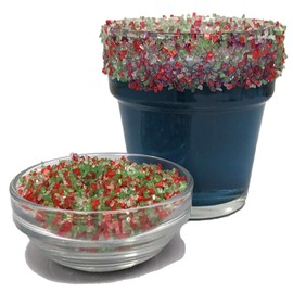 Snowy River Holiday Cocktail Sugar - Kosher All Natural Festive Cocktail Rimmer and Coffee Rimmer (Holiday, 1lb Bag)