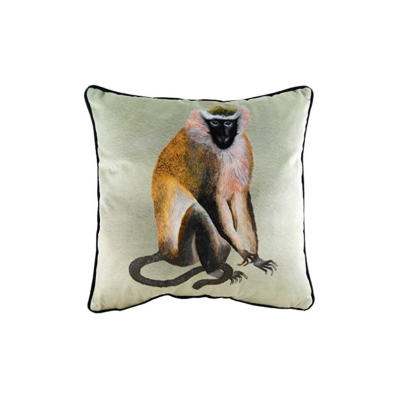 Evans Lichfield Kibale Monkey Cushion Cover, Polyester, multicolour