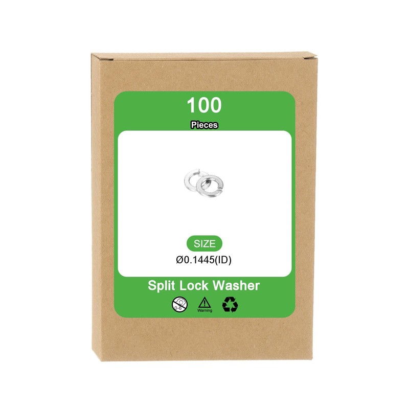 sourcing map #6 Split Lock Washer, 100Pcs 304 Stainless Steel