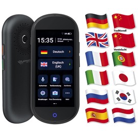 simvalley MOBILE Direct Translator: Mobile Real-time Voice Translator, 106 Languages, Touch Screen, 4G, WiFi (Language Translator, Real Time Language Translator, Translation)