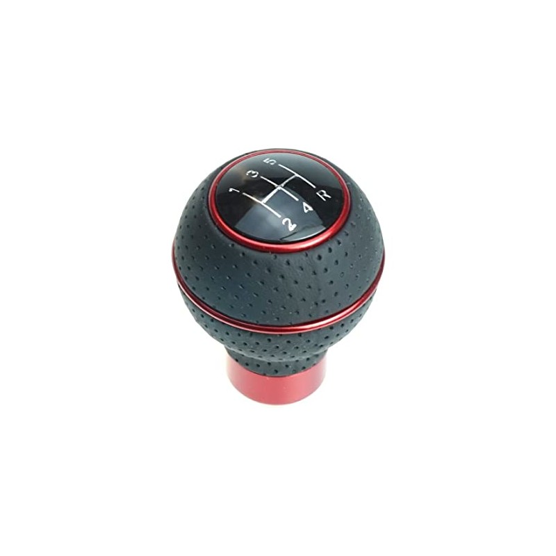 Universal Gear Knob Round Red / Black with 3 Adapters