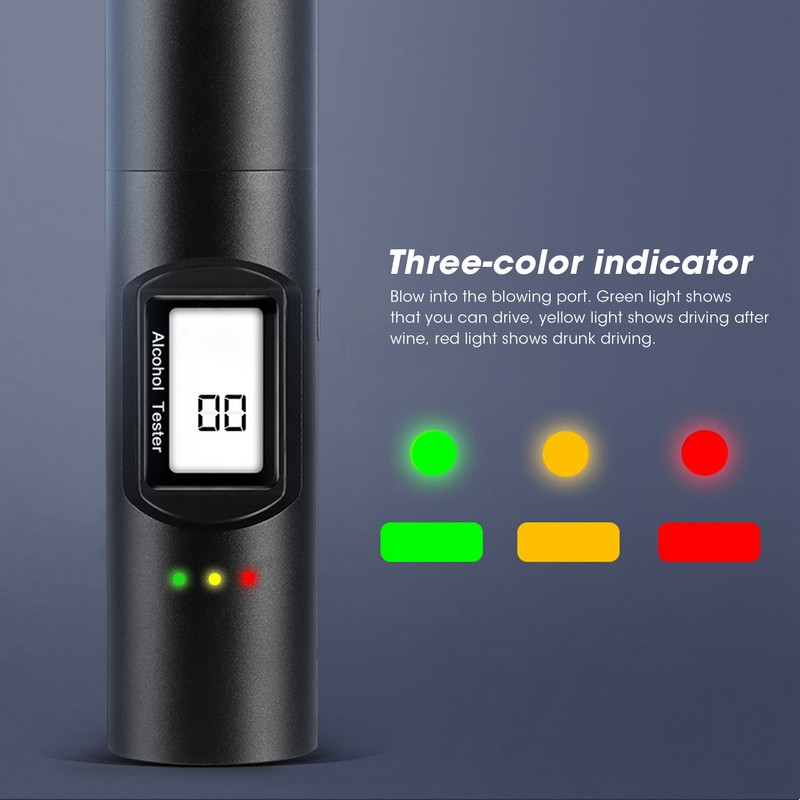 Alcohol Tester High Sensitivity Digital Breathalyzer Liquid Crystal Display USB