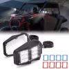 DYSO 2PCS UTV Side Rear View Mirrors w/ Light for