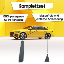 Decorative Trim for VW Polo 5 6R 2009-2014 (5-Door, Compact): Paint Protection Film for B-C Pillar Cover Left / Right Front Door / Rear Door (Carbon Design)