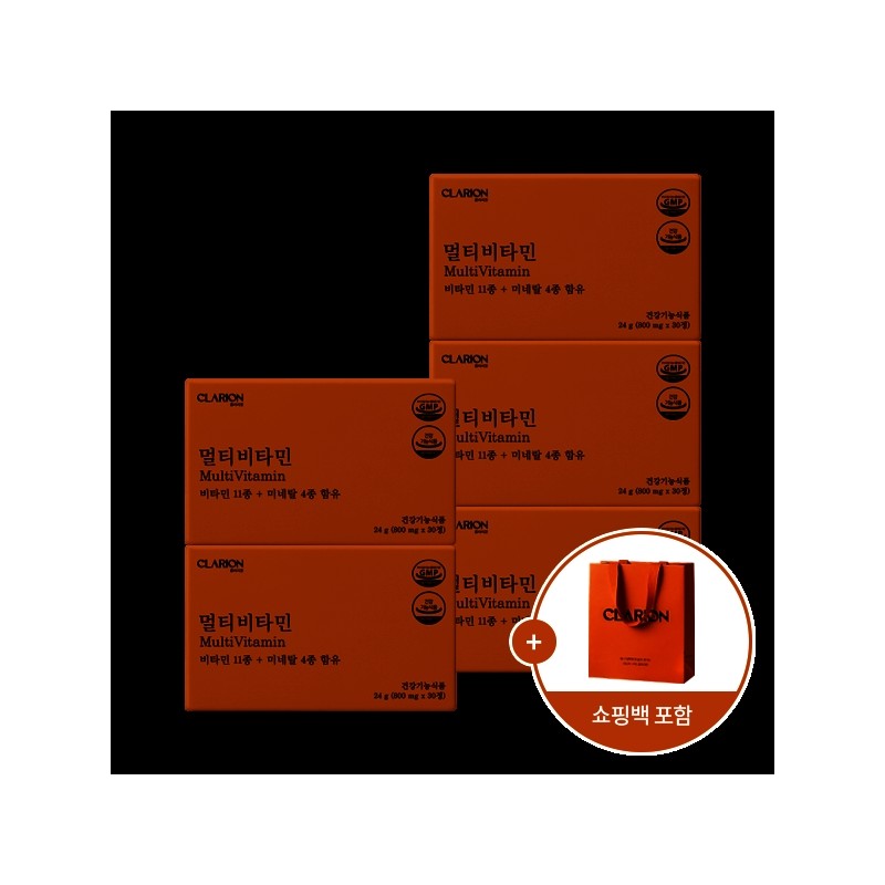 클라리온 종합 멀티비타민 24g 30정 5개 + 쇼핑백 / 클라리온