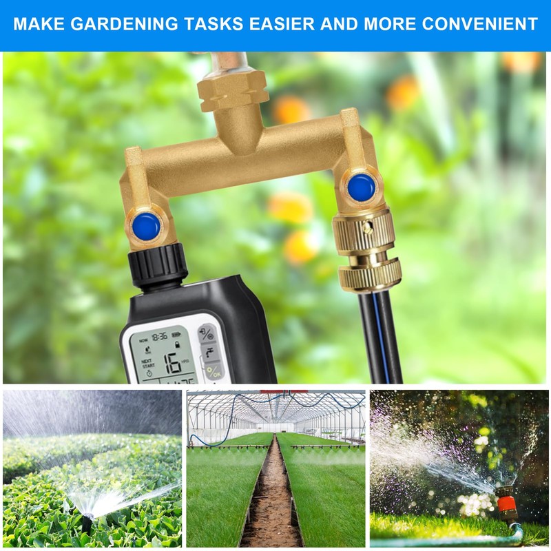 Brass Garden Hose Splitter, Garden Hose Splitter 2 Way Heavy