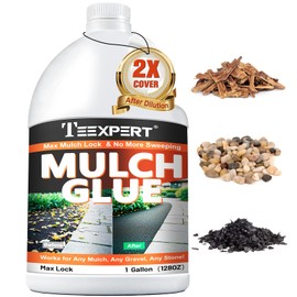 Mulch Glue, 128OZ Rock Glue for Landscaping, Strong Pea Gravel Binder Stabilizer, Max Mulch Lock Anchor Spray, Safe Landscape Adhesive for Garden Border Decor Dries Clear